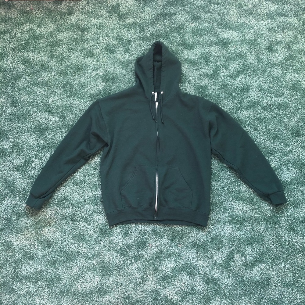 oversized zip up hoodie. dark green. Brandy dupe.